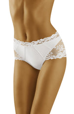 Wolbar Luxa Floral Lace High Briefs White
