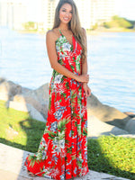 Women's Fashion Colourful Sling Print Beach Vacation Dress | 15 Colours