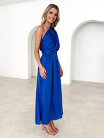Women's One Shoulder Slim Waist Strapless Backless Belted Dress | 10 Designs