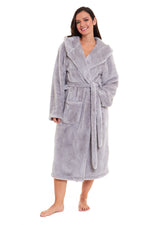 Daisy Dreamer Snuggle Fleece Hooded Robe - Soft Luxurious Dressing Gown