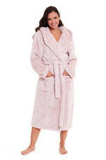 Daisy Dreamer Snuggle Fleece Hooded Robe - Soft Luxurious Dressing Gown