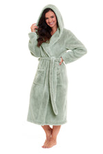 Daisy Dreamer Snuggle Fleece Hooded Robe - Soft Luxurious Dressing Gown