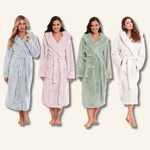 Daisy Dreamer Snuggle Fleece Hooded Robe - Soft Luxurious Dressing Gown