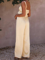 Women's Strap Top Wide-leg Pants Trouser & Top Co-ord Set