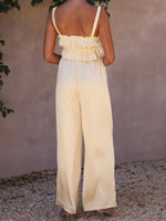 Women's Strap Top Wide-leg Pants Trouser & Top Co-ord Set