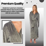 Daisy Dreamer Stripe Jacquard Dressing Gown - Soft Shawl Collar Robe with Belt & Pockets