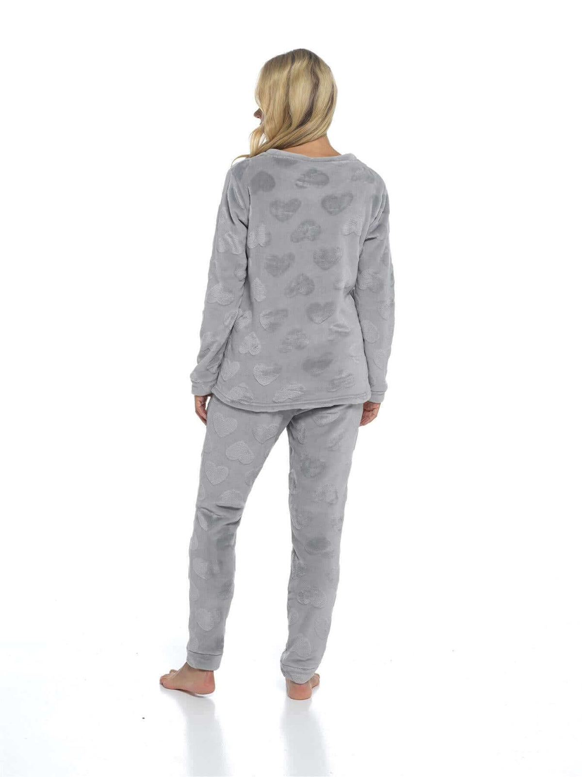 Daisy Dreamer Women's Super Soft Heart Teddy Fleece Warm Cosy Pyjamas
