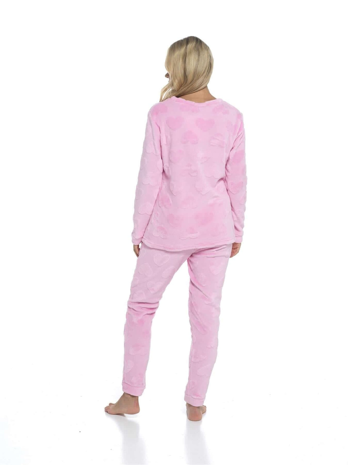 Daisy Dreamer Women's Super Soft Heart Teddy Fleece Warm Cosy Pyjamas