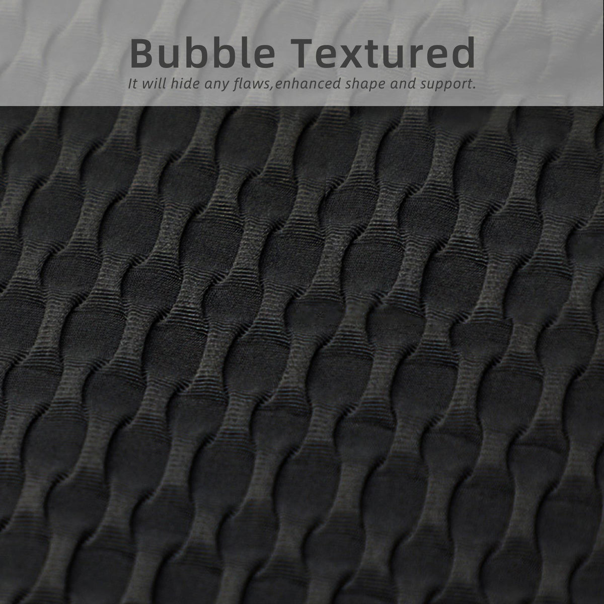 Women TikTok Viral Bubble Textured Butt Lifting Leggings Black