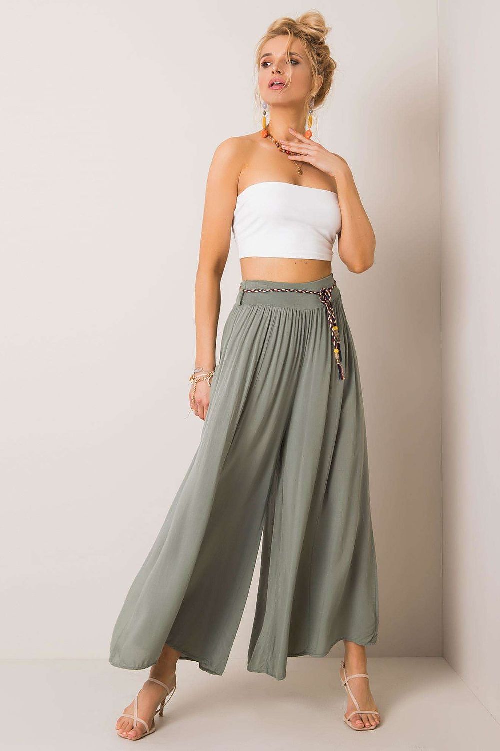 Och Bella Women’s High Waisted Wide Leg Trousers