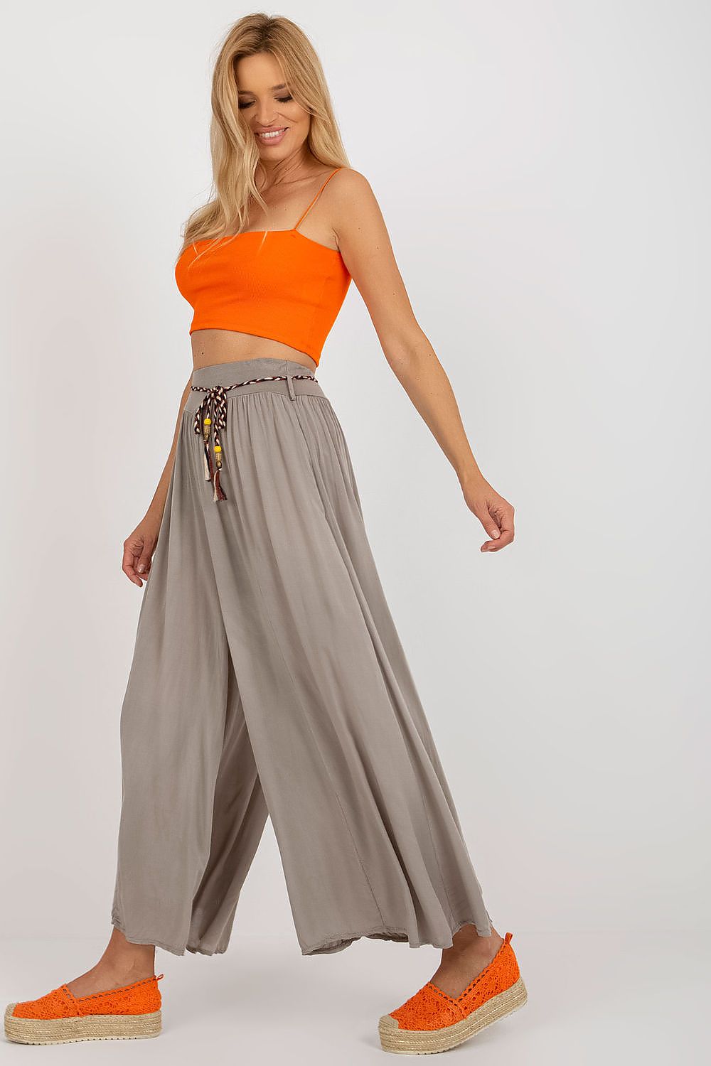 Och Bella Women’s High Waisted Wide Leg Trousers