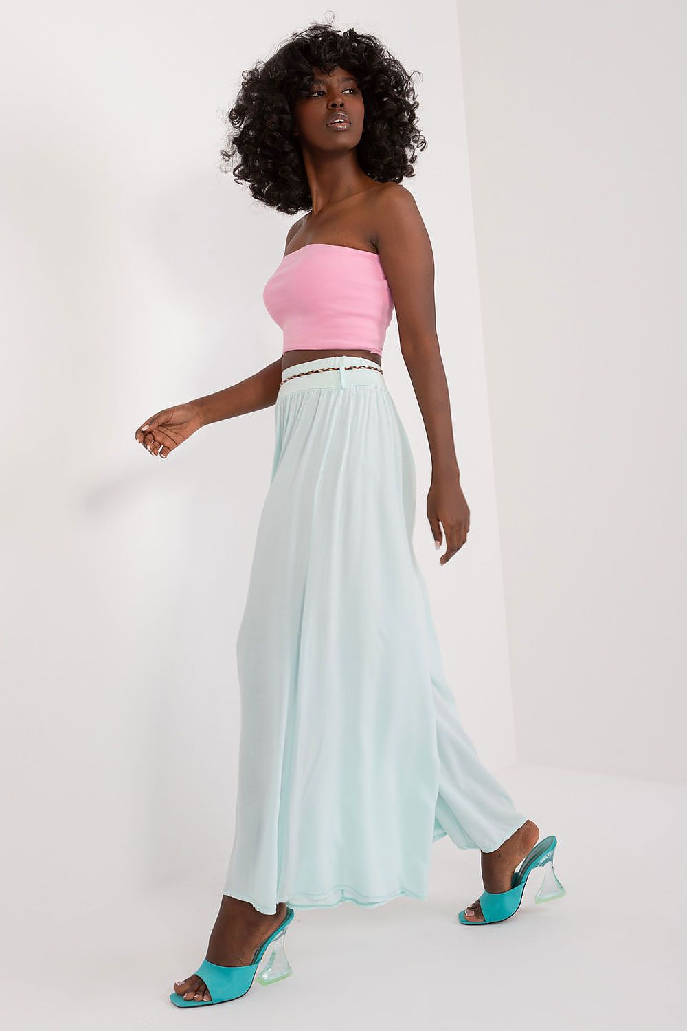 Och Bella Women’s High Waisted Wide Leg Trousers