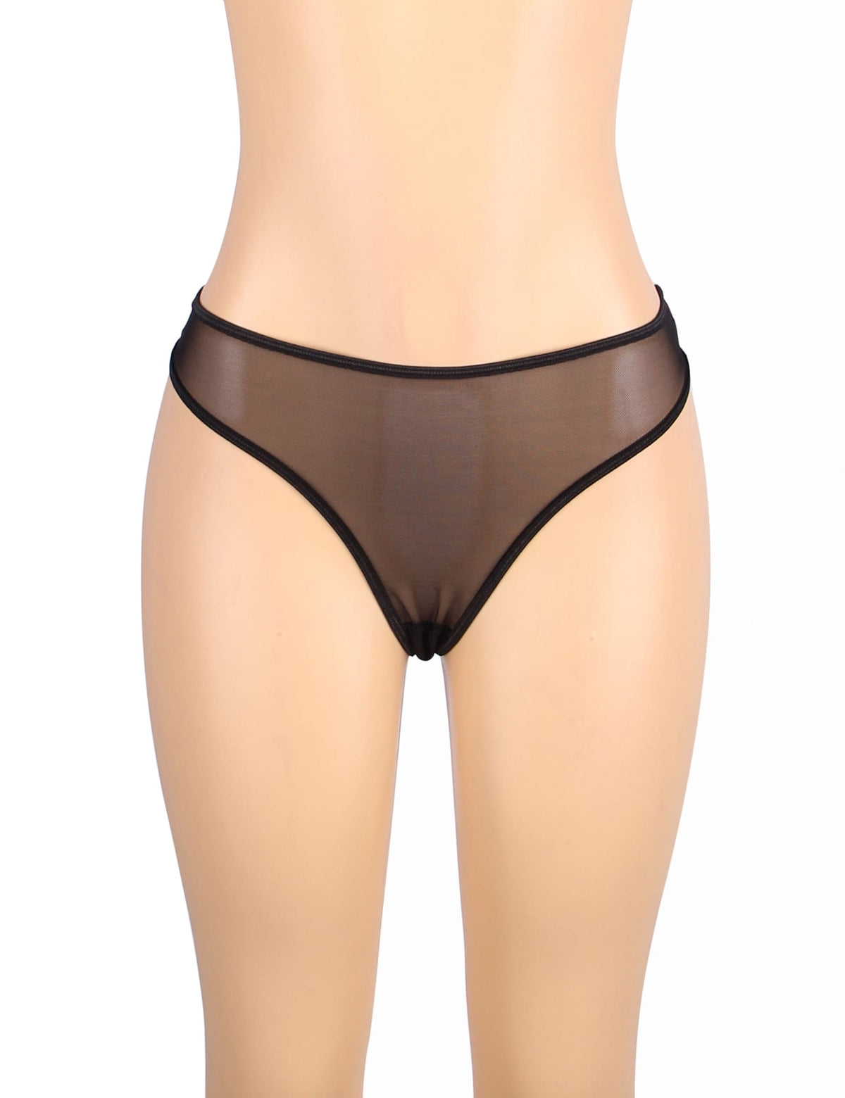 YesX Plus Size Three Piece Bra Lingerie Set Black