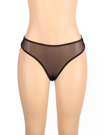 YesX Plus Size Three Piece Bra Lingerie Set Black
