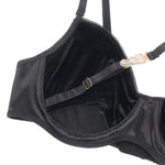YesX Hollow Cut Halter Bra Lingerie Set Black