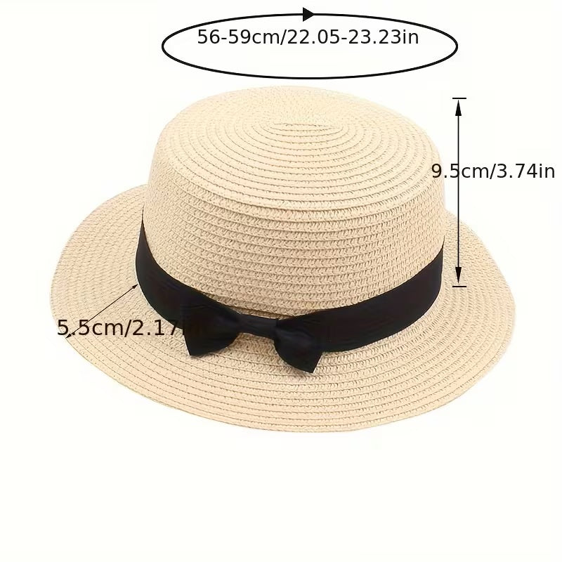 Beige Raffia Tote Bag & Straw Hat Set — 2-Piece Woven Beach Holiday Set for Women – alternate view 5