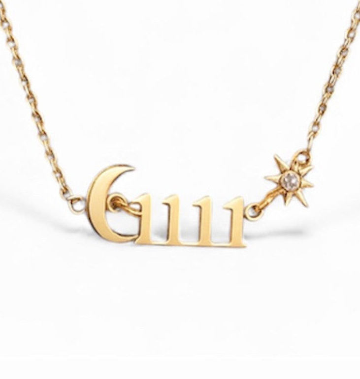 Angel Luxe 18k Gold Plated 1111 Manifest Necklace