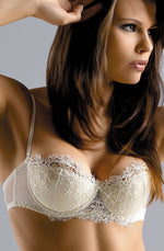 Gracya Jonquil Balconette Swarovski Crystals Bra Cream