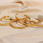 18K Gold Plated Star Cuff Bangle Bracelets
