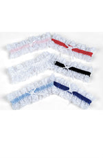 Shirley of Hollywood Red White Lace Garter One Size