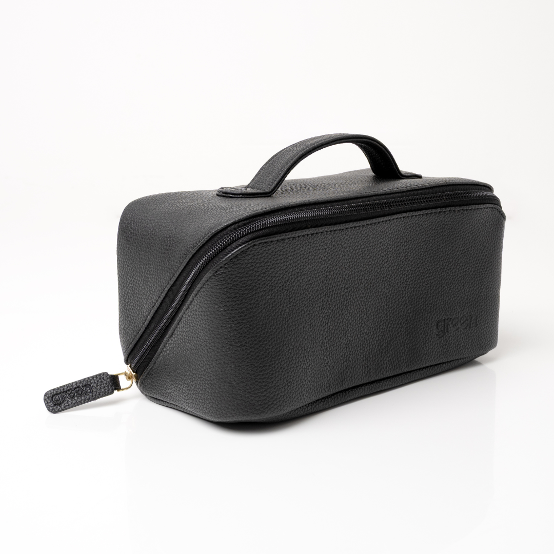 Freya' Fold-Out Makeup Bag in Black