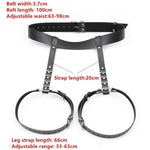 Women's Real Leather Leg Harness | Adjustable O-Ring Body Harness