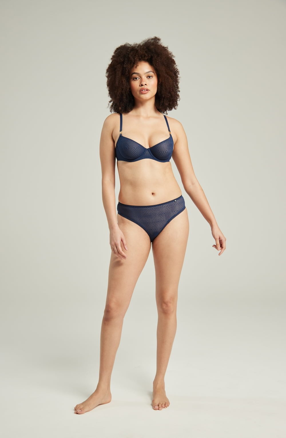 Nudea The Sheer Deco High Leg Brief Black