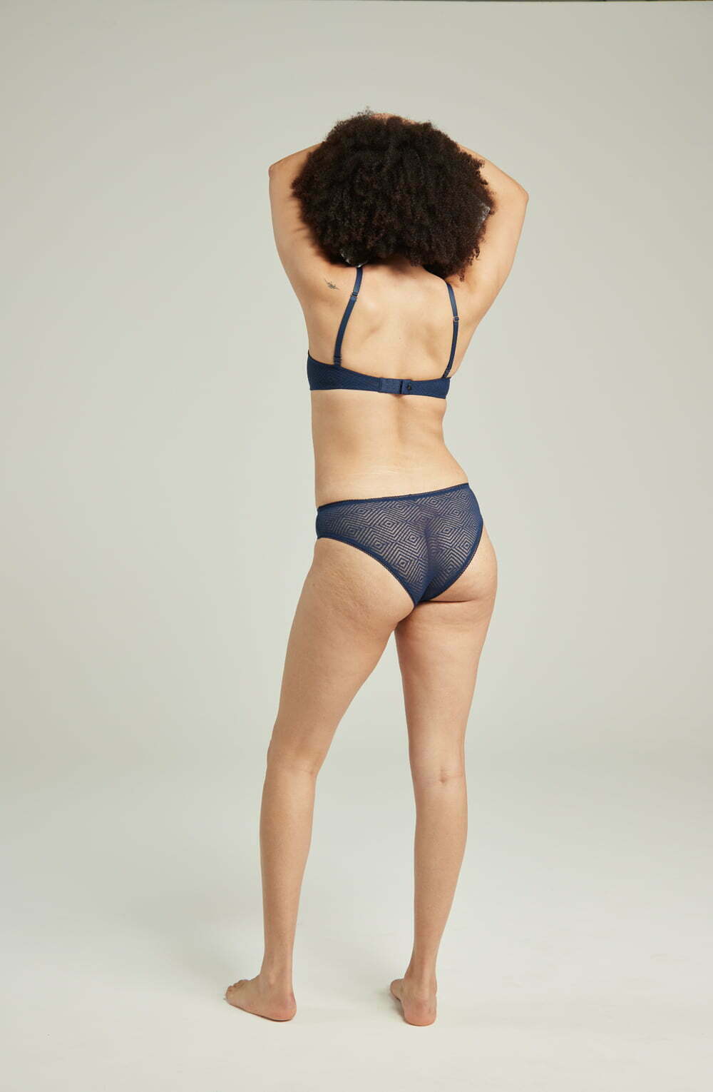 Nudea The Sheer Deco Lift Balcony Bra Navy Up to GG Cup