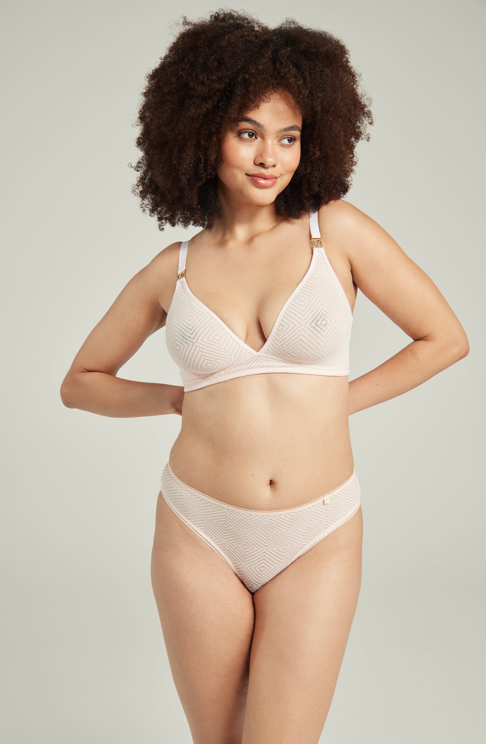 Nudea The Second Skin Stretch Easy Does It Bralette Blush Pink