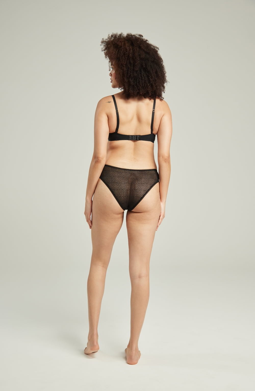 Nudea The Sheer Deco Lift Balcony Bra Black Up to GG Cup