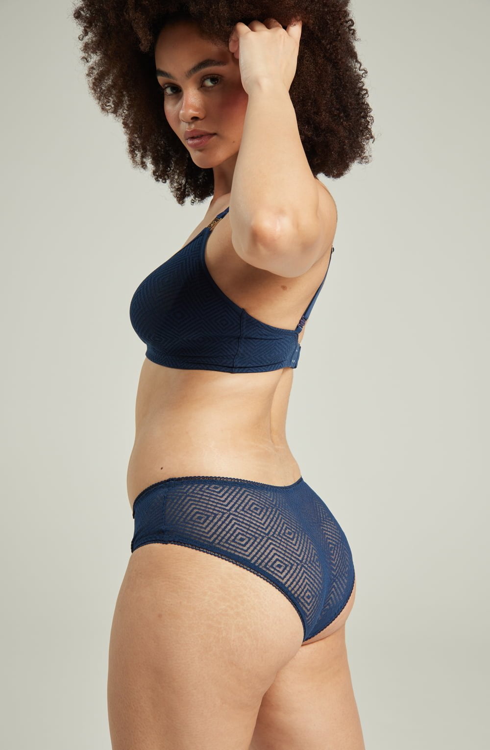 Nudea The Sheer Deco Hipster Brief Black