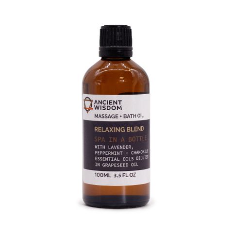 Relaxing Lavender, Peppermint & Chamomile Massage Oil 100ml