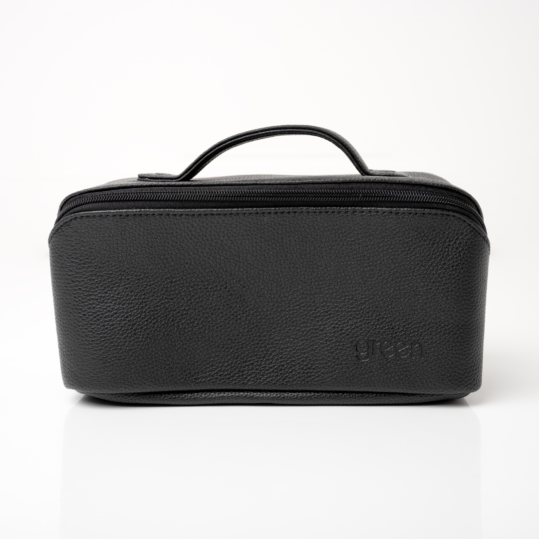 Freya' Fold-Out Makeup Bag in Black
