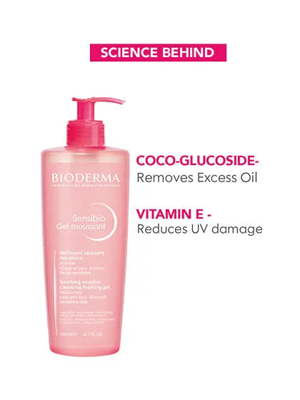 Bioderma Sensibio Foaming Gel Face Wash for Sensitive Skin 500ml