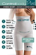 Control Body 410604 High Waist Long Shaping Shorts Skin Beige