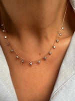 45cm Chain Necklace with Droplet Stones