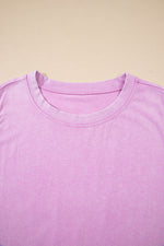 Two Piece Mineral Wash Cotton Loungewear Set