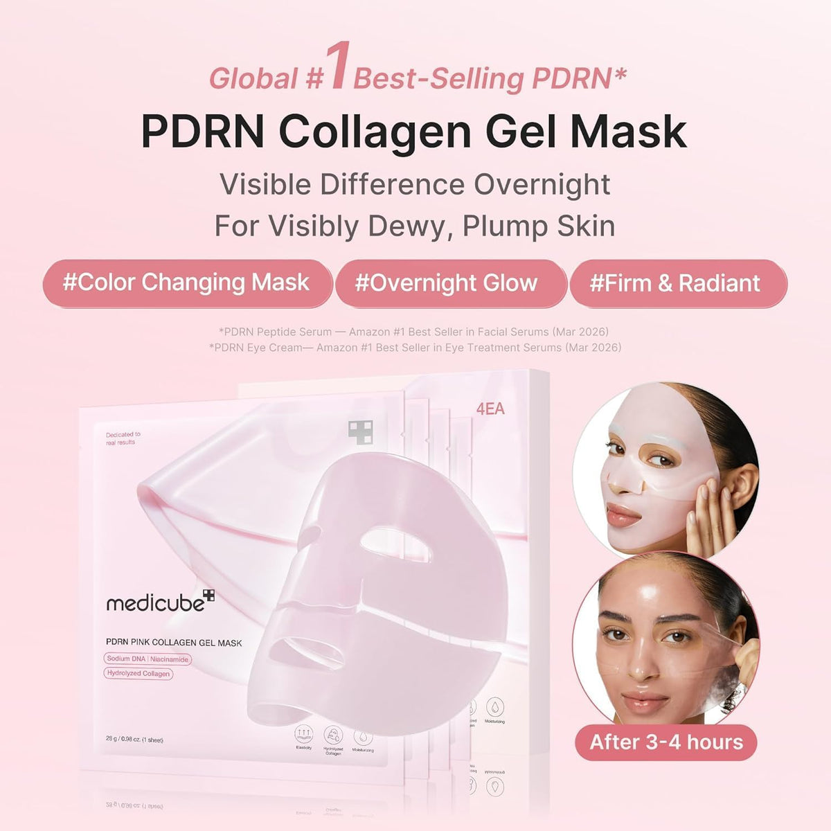 Medicube Salmon PDRN Pink Collagen Jelly Gel Masks 4 Pack