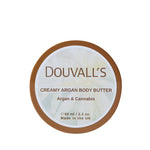 Douvall's Organic Creamy Argan Body Butter 60ml | Luxurious Hydration in Six Scents
