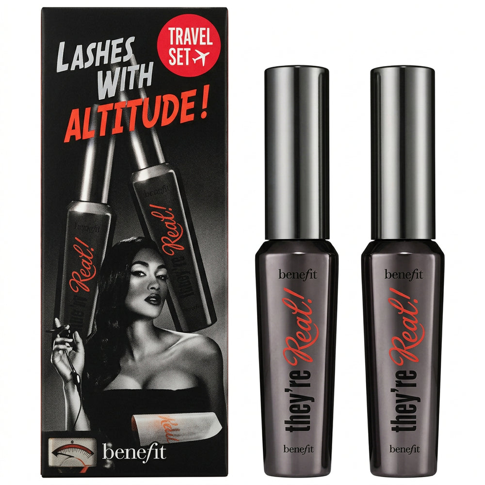 Benefit Lashes With Altitude Gift Set – 2 × 8.5g They’re Real! Mascara, Jet Black