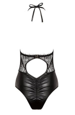 Beauty Night BN6551 Delilah Wet Look Teddy Black