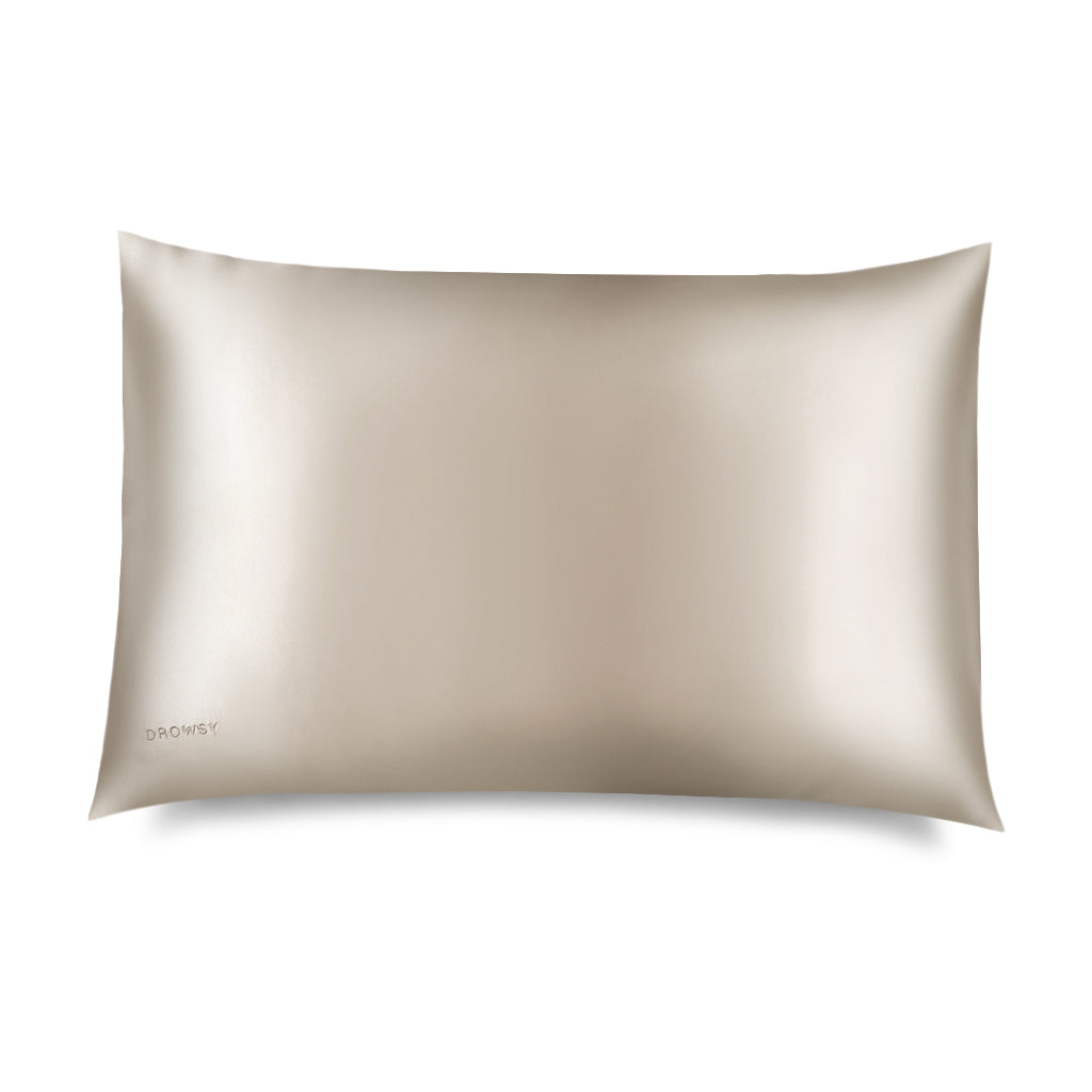 Drowsy Dusty Gold Pure Silk Pillowcase