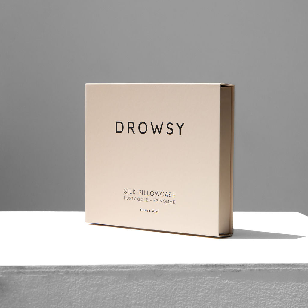 Drowsy Dusty Gold Pure Silk Pillowcase
