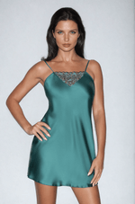 Irall Cleopatra Satin Chiffon Dressing Gown Black