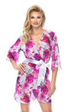 Irall Erotic Hoshiko I Floral Dressing Gown Pink