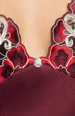 Irall Elodie Lace Satin Nightdress Plum