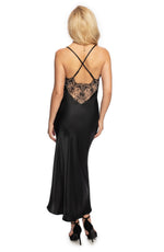 Irall Mallory III Satin Midi Nightdress Black
