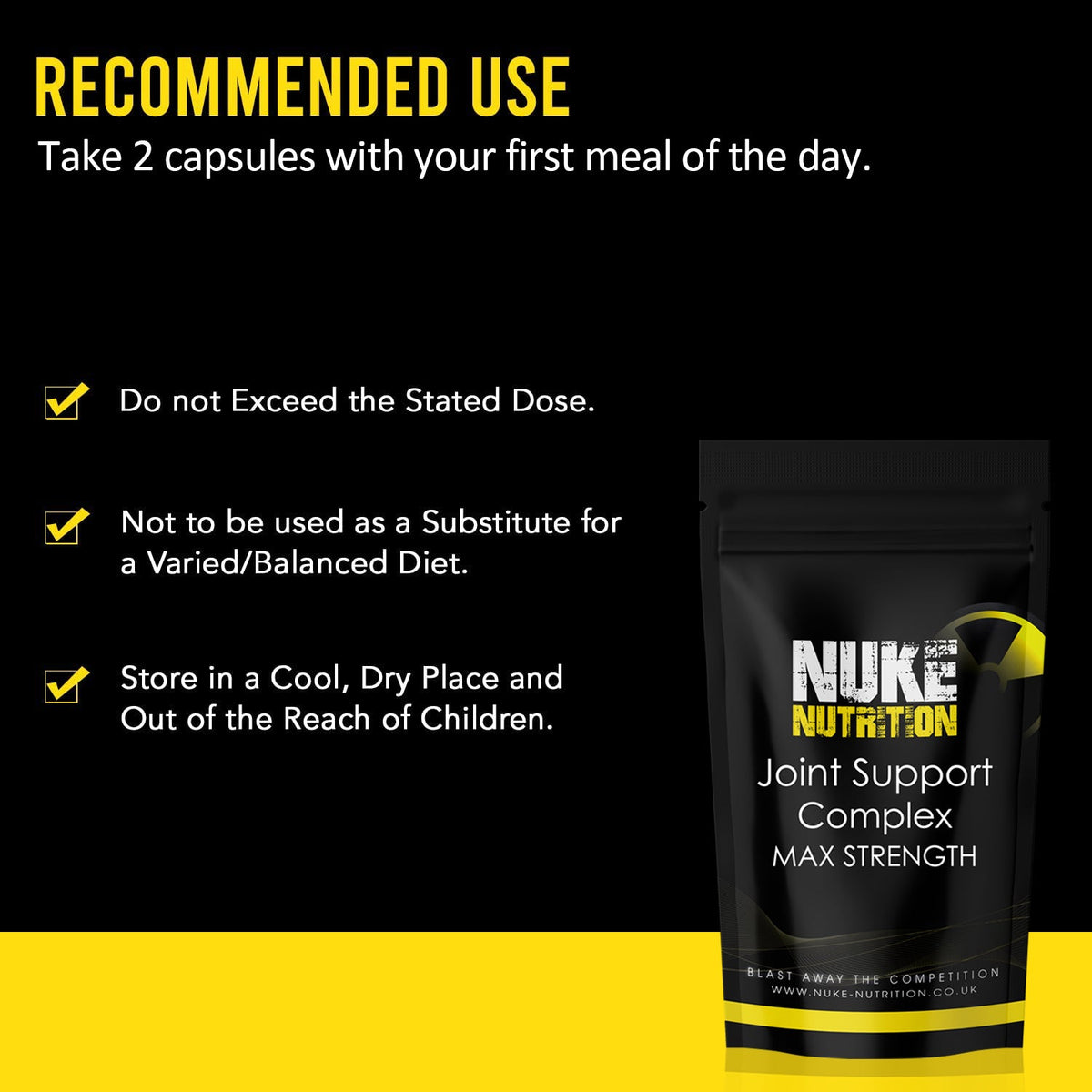 Joint Support Complex High Strength Glucosamine - Flexibility & Cartilage Support Capsules