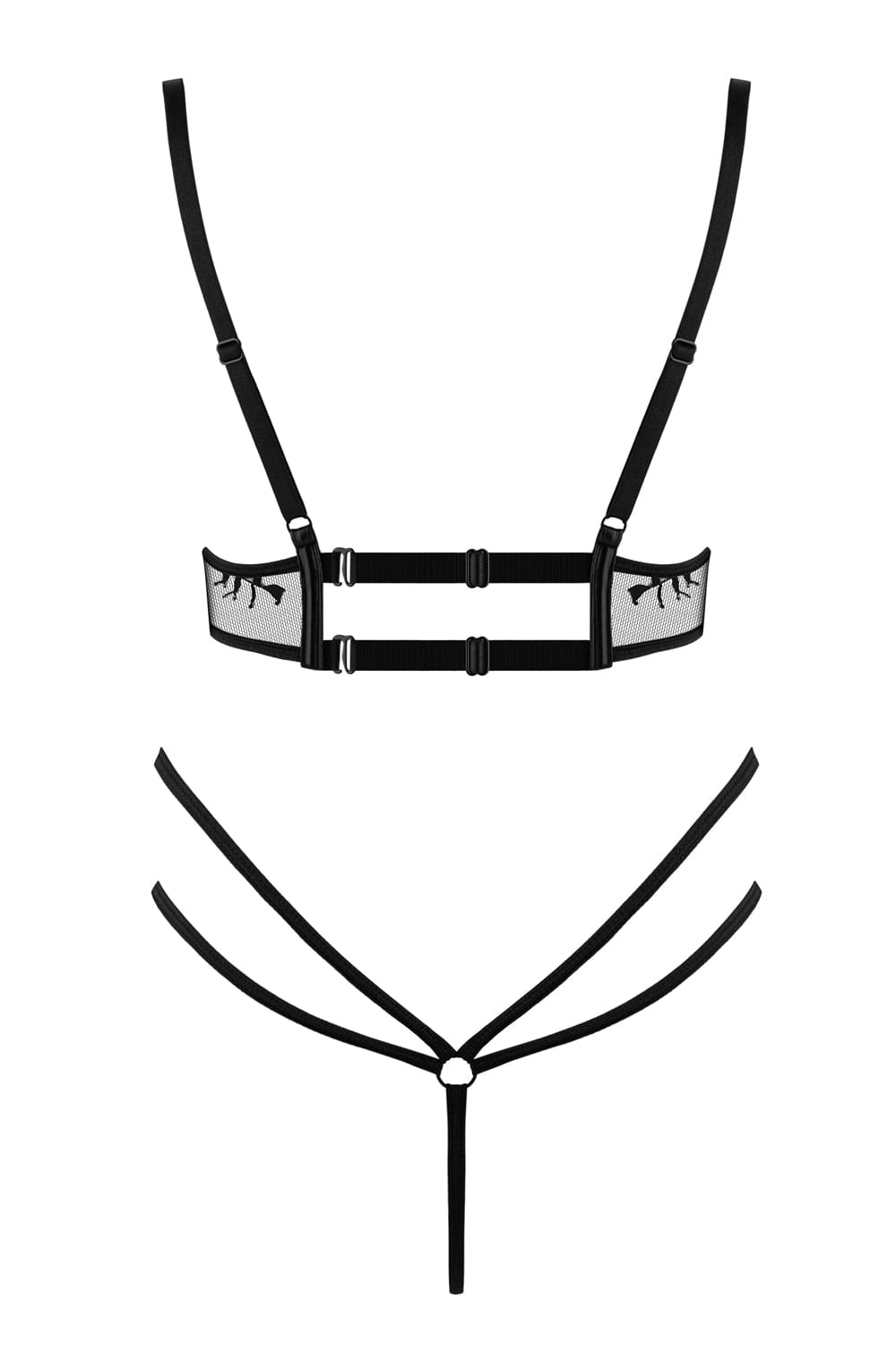 Beauty Night Leonela Delicate Lace Wet-Look Teddy Black