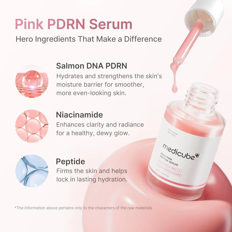 Medicube PDRN Pink Peptide Serum 30ml | Firming & Brightening Serum